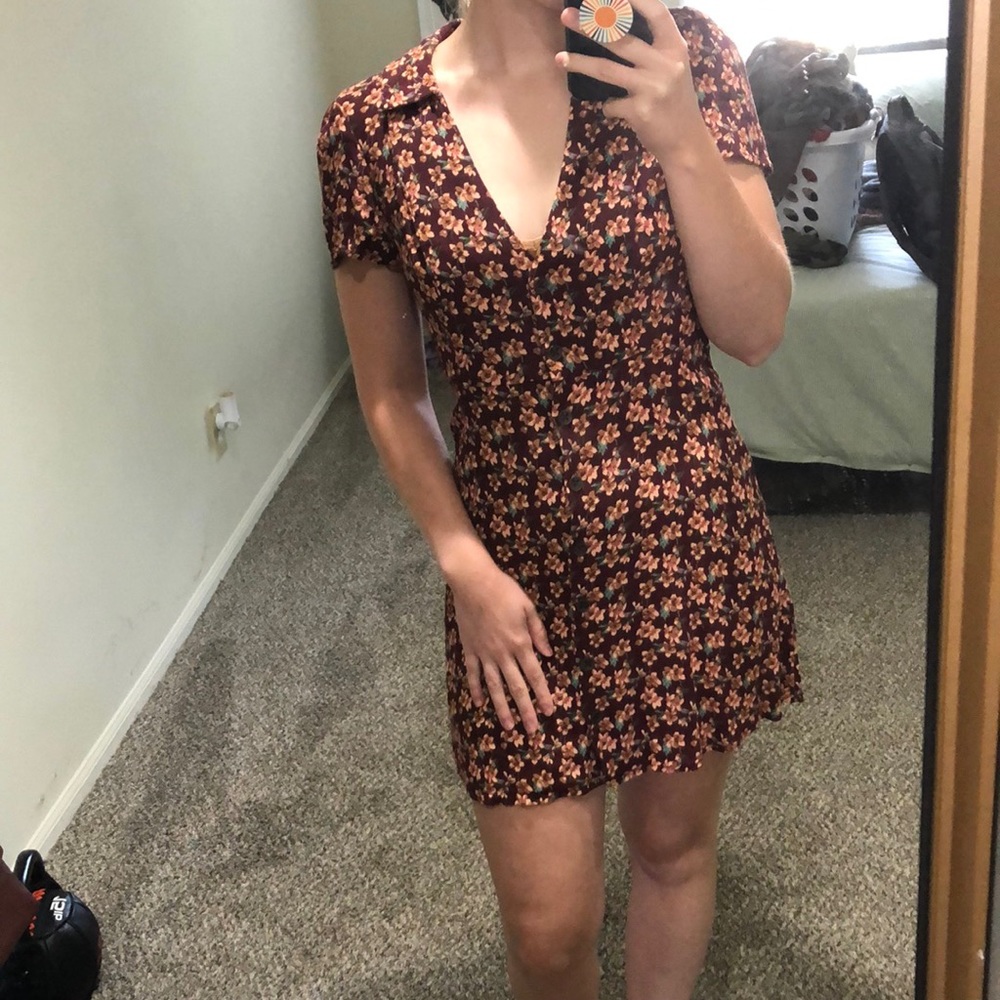 Floral button-up dress